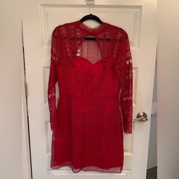 Lumier by Bariano crimson red dress size L - Picture 3 of 7